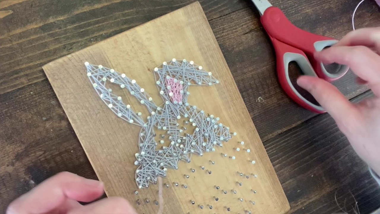 DIY Easter Egg and Bunny String Art Tutorial