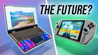 Dual Screen Laptops + Portable PC Gaming?