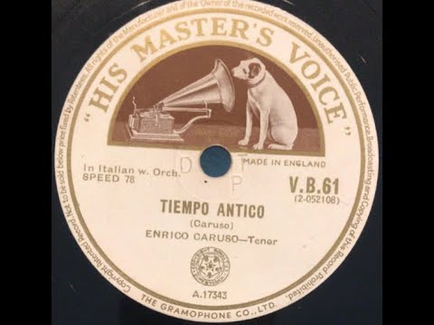 Enrico Caruso "Tiempo antico" (March 20, 1916) song with music and lyrics by Caruso = Victor 88472