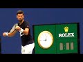 Novak Djokovic Serve Slow Motion (Court Level View)