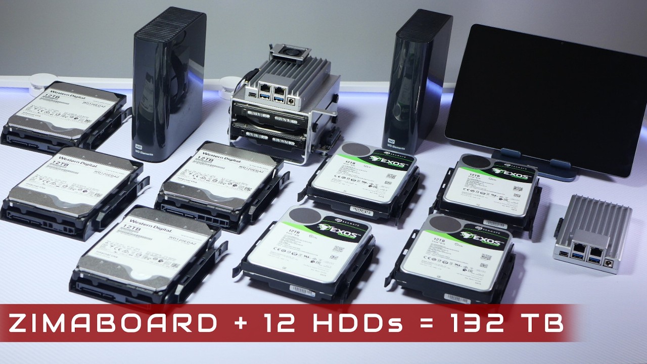 I Connected 12 Hard Drives to a Tiny ZimaBoard 2… (132TB!)