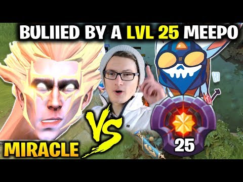 Miracle Invoker vs LvL 25 Meepo Master - Bullied So Hard