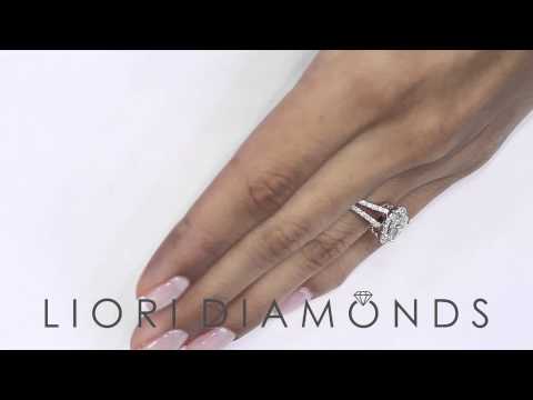 ER-SOLD-120 - 1.68 Carat F-SI1 Pear Shape Diamond Engagement Ring 14k White Gold Vintage Style