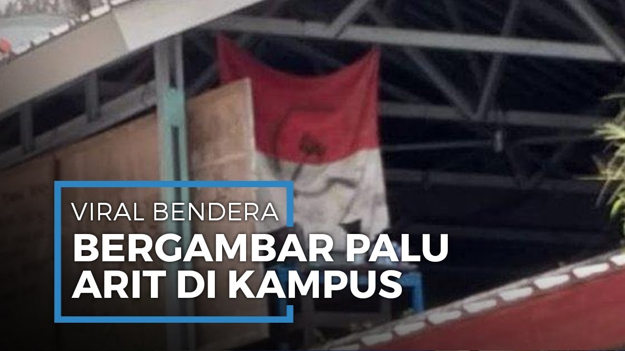 Viral Foto Bendera Merah Putih Bergambar  Palu Arit di 