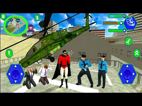 Flying Superhero City Rescue Rope Hero - Fun Stealing Helicopter #4 - Android Gameplay