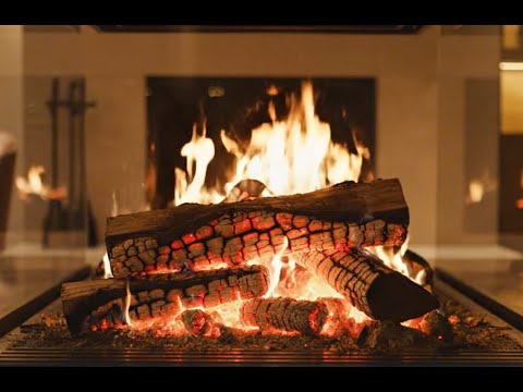 🔥 Ultra Luxury Fireplace Ambience in 4K HDR | Cozy Red Embers for Sleep, Relax & Study