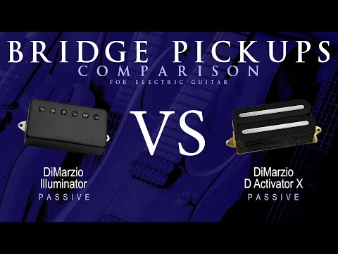 DiMarzio ILLUMINATOR vs D ACTIVATOR X - Passive Bridge Guitar Pickup Comparison Tone Demo