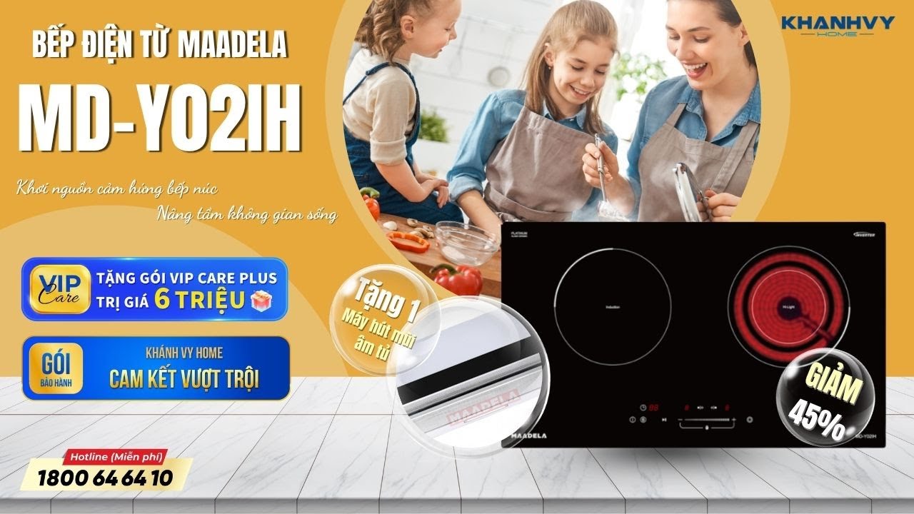 Bếp điện từ Maadela MD-Y02IH nhập khẩu Malaysia