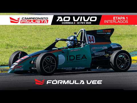 AO VIVO: Campeonato Paulista de Fórmula Vee 2026 - Etapa 1 22/02/2026 - Corrida 2