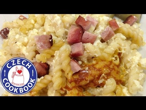 Pasta Ham Casserole Recipe - Zapečené flíčky se šunkou - Czech Cookbook