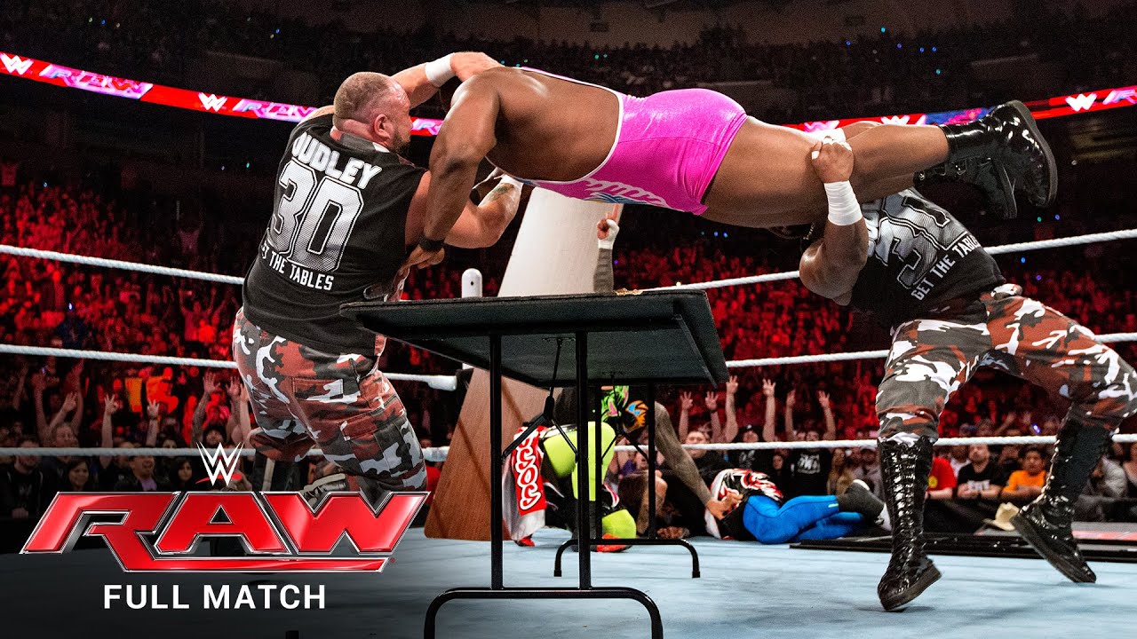 FULL MATCH - Usos & Dudley Boyz vs. New Day & Mark Henry – Tables Match: Raw, Feb. 8, 2016