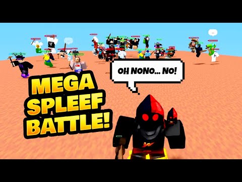 Mega Spleef Battle on Roblox BedWars!