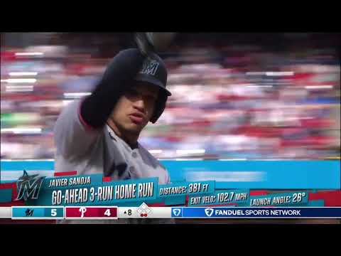 Javier Sanoja's 1st Major League home run is a go-ahead 3-run shot!