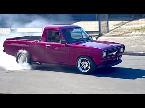 VVL SWOP NISSAN 1400 BAKKIE DOING A BURNOUT, SCREAMER !!!🇯🇵🔥🔥