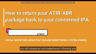How to return your ATIR-ABR package back to your concerned IPA