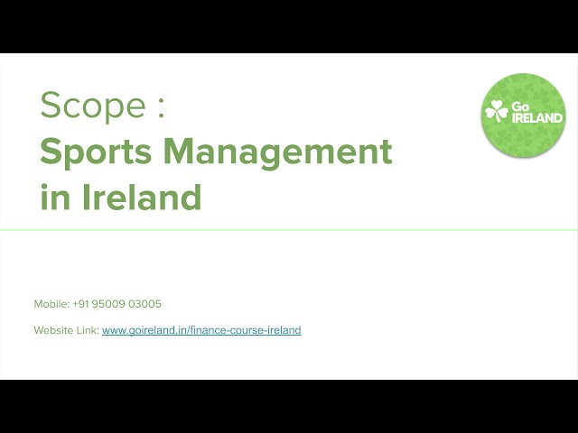 Sports Management in Ireland