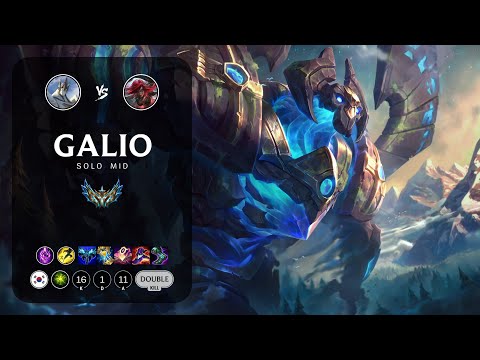 Galio Mid vs Katarina - KR Challenger Patch 13.8
