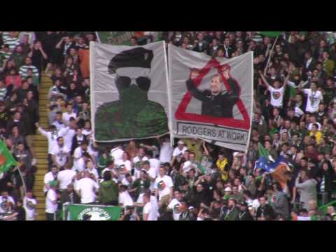 Celtic 4 - Linfield 0 - Green Brigade Brendan Banner - 19 July 2017
