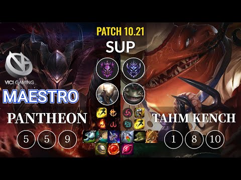 VG Maestro Pantheon vs Tahm Kench Sup - KR Patch 10.21