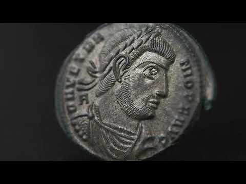 Vetranio, Follis, 350, Siscia, Billon, MS(63), RIC:283