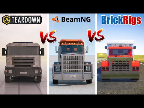 Teardown DUMP TRUCK vs BeamNG DUMP TRUCK vs Brick Rigs DUMP TRUCK
