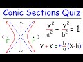 Conic Sections Quiz Parabolas Hyperbolas Ellipses Circles