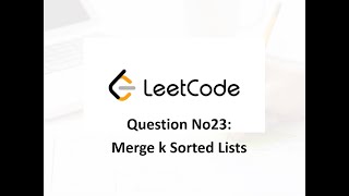 Download the video "LeetCode題目詳解 No23: Merge k Sorted Lists PYTHON解法 刷題"