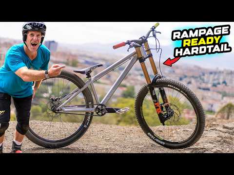 I PUT DOWNHILL FORKS ON MY JUMP BIKE - RAMPAGE READY HARDTAIL!