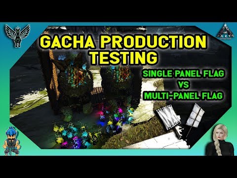 ARK EXTINCTION: GACHA PRODUCTION TESTING - SINGLE PANEL FLAG VS MULTI-PANEL FLAGS