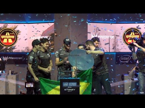 SK gaming IEM Sydney 2017 Champions! Winning moment vs. Faze Clan in Grand-final. #CyberWins CAMPEÃ