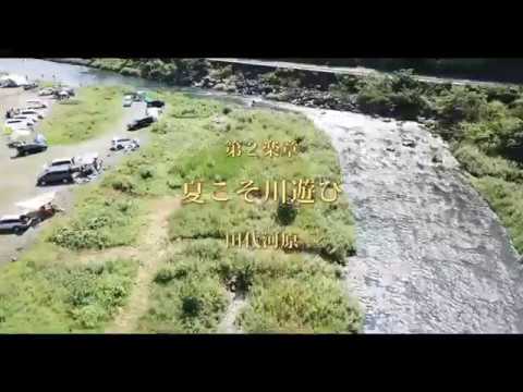 【ドローンが見た愛川】中津川交響曲 第２楽章 ～夏こそ川遊び 田代河原～