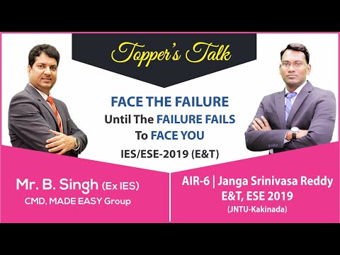 IES/ESE 2019 Topper | Janga S. Reddy (E&T AIR6) | MADE EASY Student | Topper’s Talk with Mr. B Singh