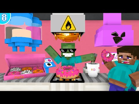 🍩 Work At Donut Place - Minecraft Animation