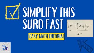 How to Simplify Surds | √7 + √7 + √7 Step-by-Step Solution