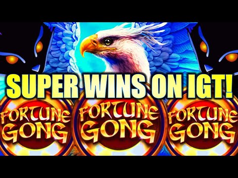 ★SUPER BIG WINS!★ GRIFFIN’S THRONE, FORTUNE GONG, HEX BREAKER Slot Machine (IGT)