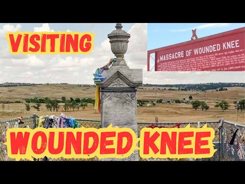 A Dark Chapter In U.S. History. The Wounded Knee Memorial Near Pine Ridge, South Dakota