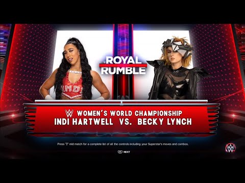 Indi Hartwell vs Becky Lynch WWE Women's World Championship [WWE 2K23]
