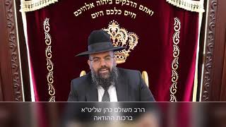 הרב משולם כהן שליט"א הלכות ברכת ההודעה