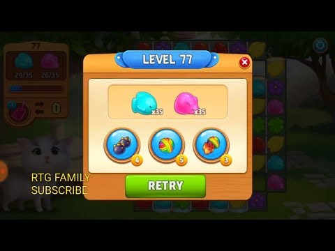 Meow Match Виде для детей LEVEL 77 fun match 3 cat decorating game in HD