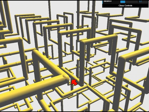 Hilbert-Kurve in 3D (three.js)