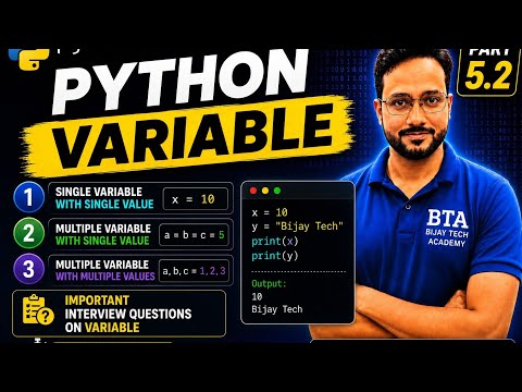 Python Variables Explained Single Multiple Variable Assignment Interview Questions Part 5 2