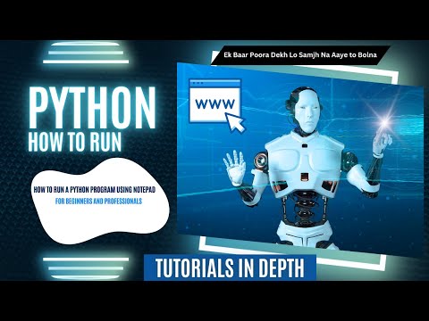 How To Run A Python Program Using Notepad For Beginners And Professionals Hindi Python