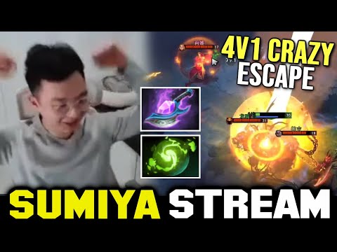 4v1 Extreme Escape with Refresher SF | Sumiya Invoker Stream Moment 3488