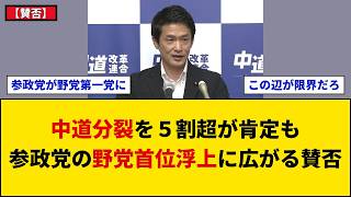 【賛否】中道改革連合の分裂を5割超が肯定！参政党が野党トップ浮上で激変する政界勢力図と国民生活への影響を徹底解説