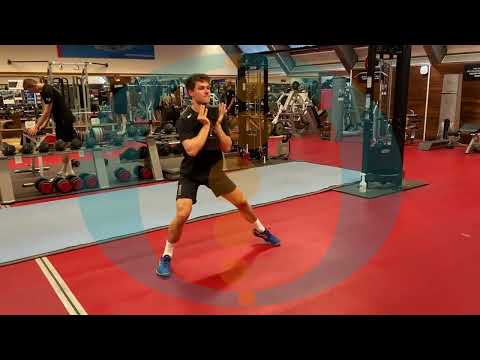 1DB alternated goblet side lunge