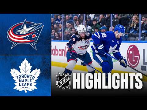 NHL Highlights | Blue Jackets vs. Maple Leafs | November 20, 2025