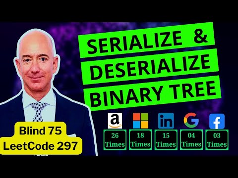 Serialize and Deserialize Binary Tree: 297 - Tree technical interview, @ Google, apple, Amazon, meta