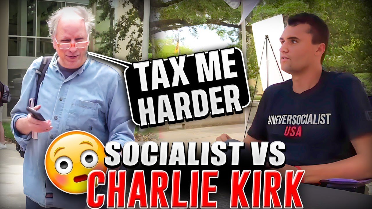 Charlie Kirk Schools Boomer Socialist