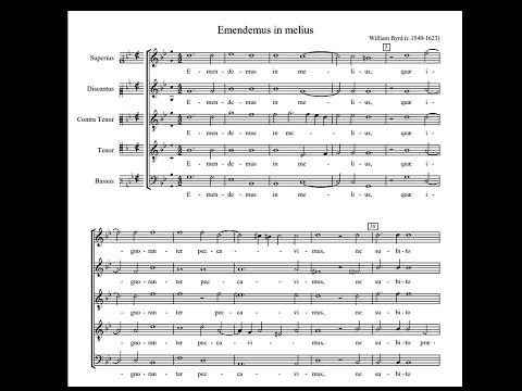 William Byrd - Emendemus in melius - with Score. Christ Church Arcadia 2016