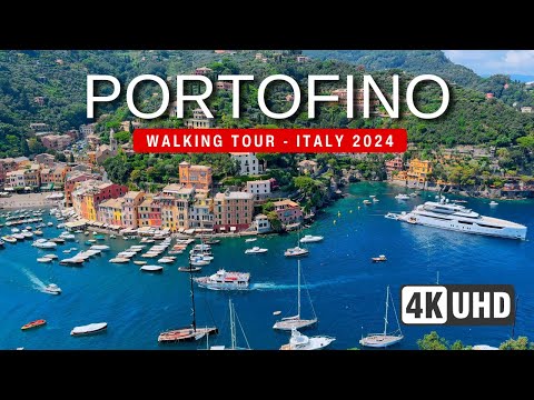 PORTOFINO Walking Tour 4K 60fps ⛵ ITALY 2024  🇮🇹  w/SUBTITLES